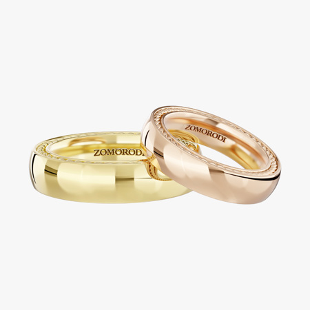 Gisoo 18K Gold Matching Wedding Rings
